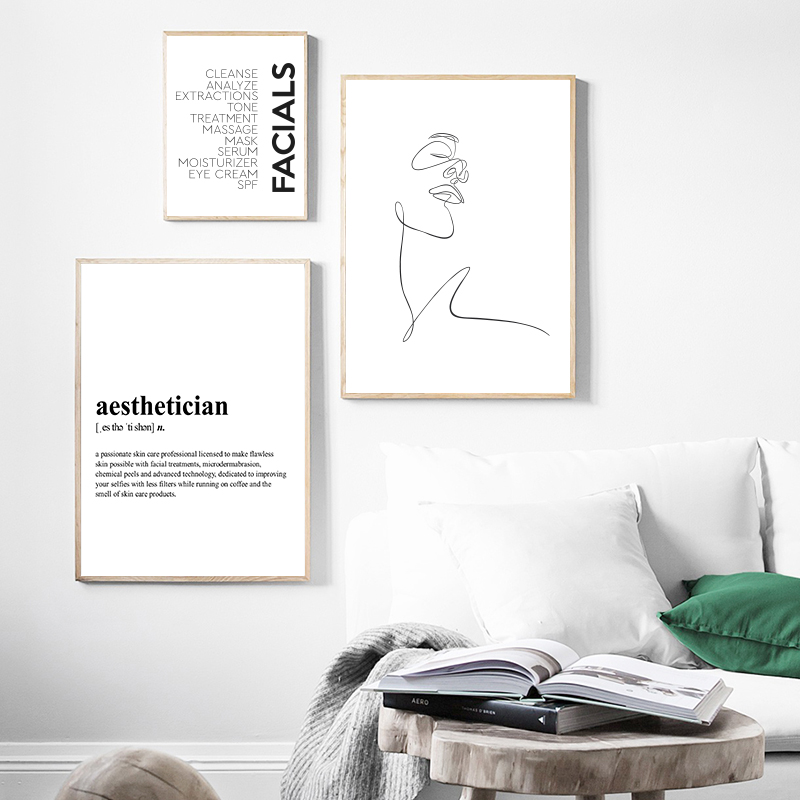 Skincare Quote - 1 Adet Estetisyen Tanımı Kanvas Baskı