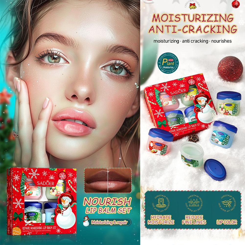Skincare Xmas Sets - 3/4/5/6/10 adet/takım Noel Dudak Balsamı Hediye